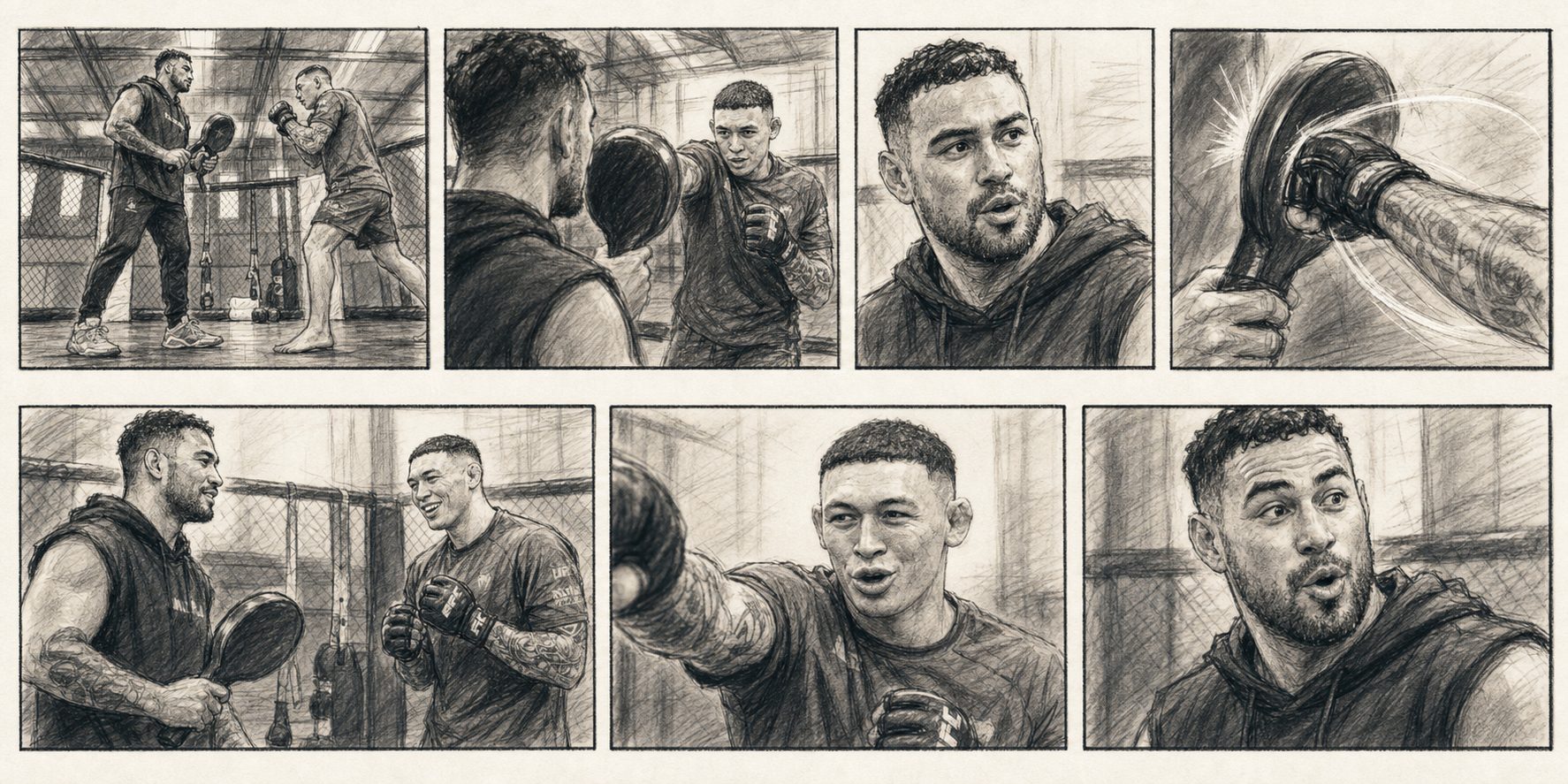 Storyboard sequence from the 2 Hundy campaign